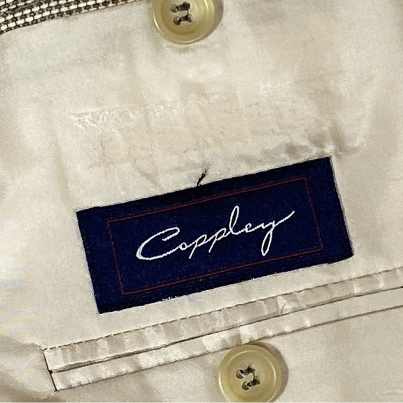 Coppley Mens Size 42 R Blazer Sport Coat Check - Picture 6 of 13